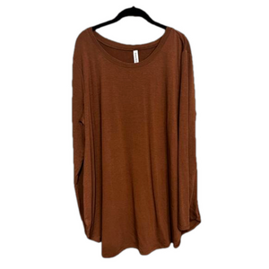 ZENANA Flowy Light Brown Long SleeveTunic